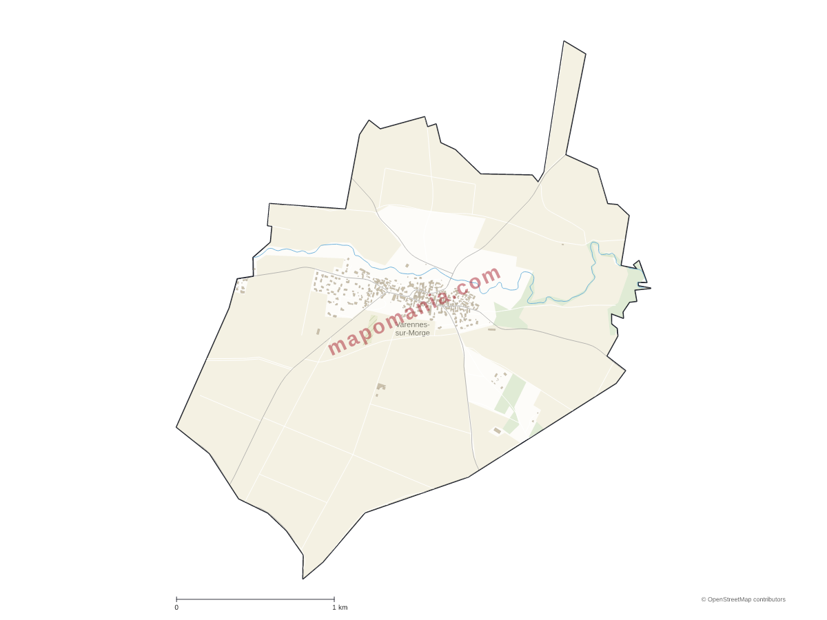 Carte de Varennes-sur-Morge à personnaliser