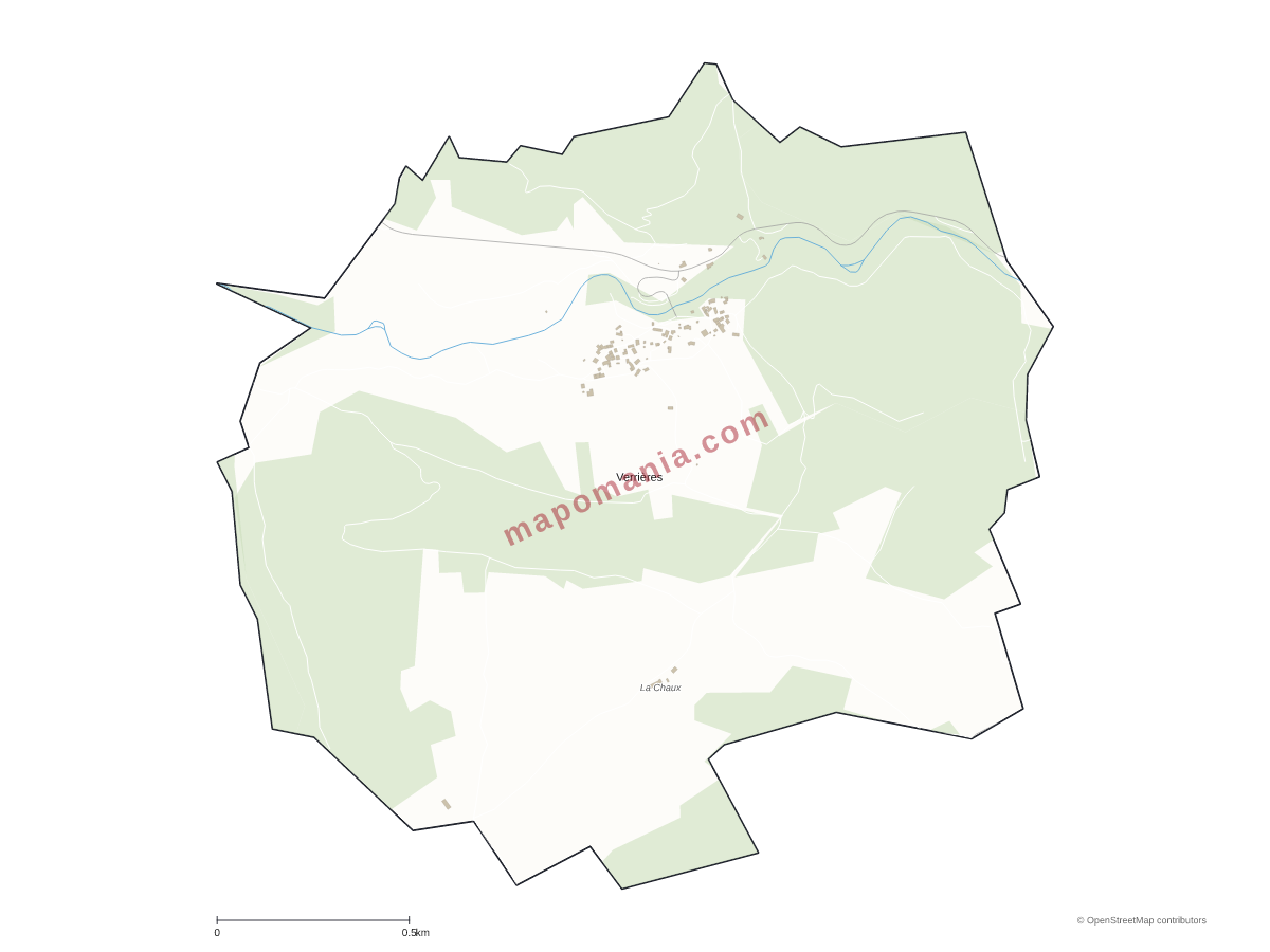 Carte de Verrières à personnaliser