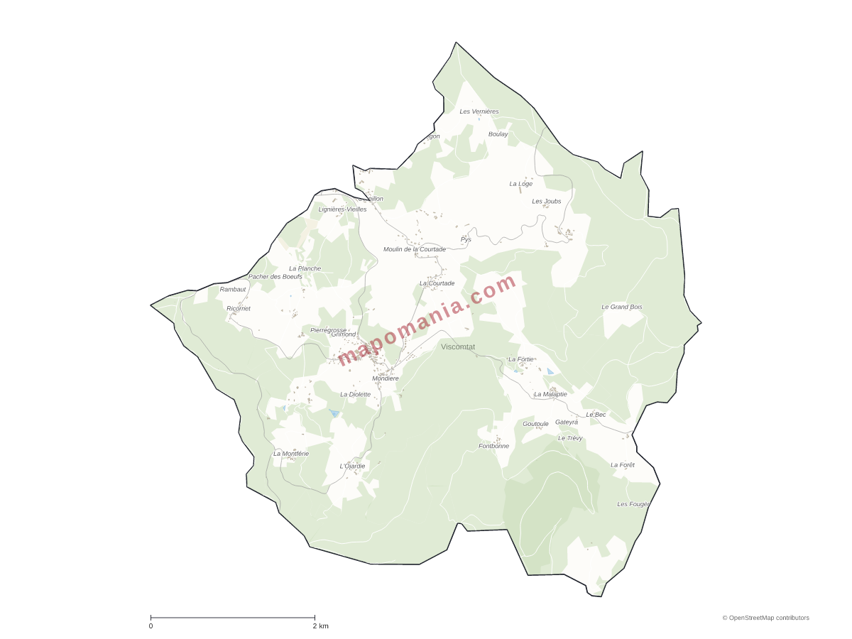 Carte de Viscomtat à personnaliser