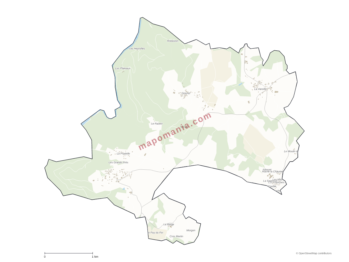 Carte de Vitrac à personnaliser