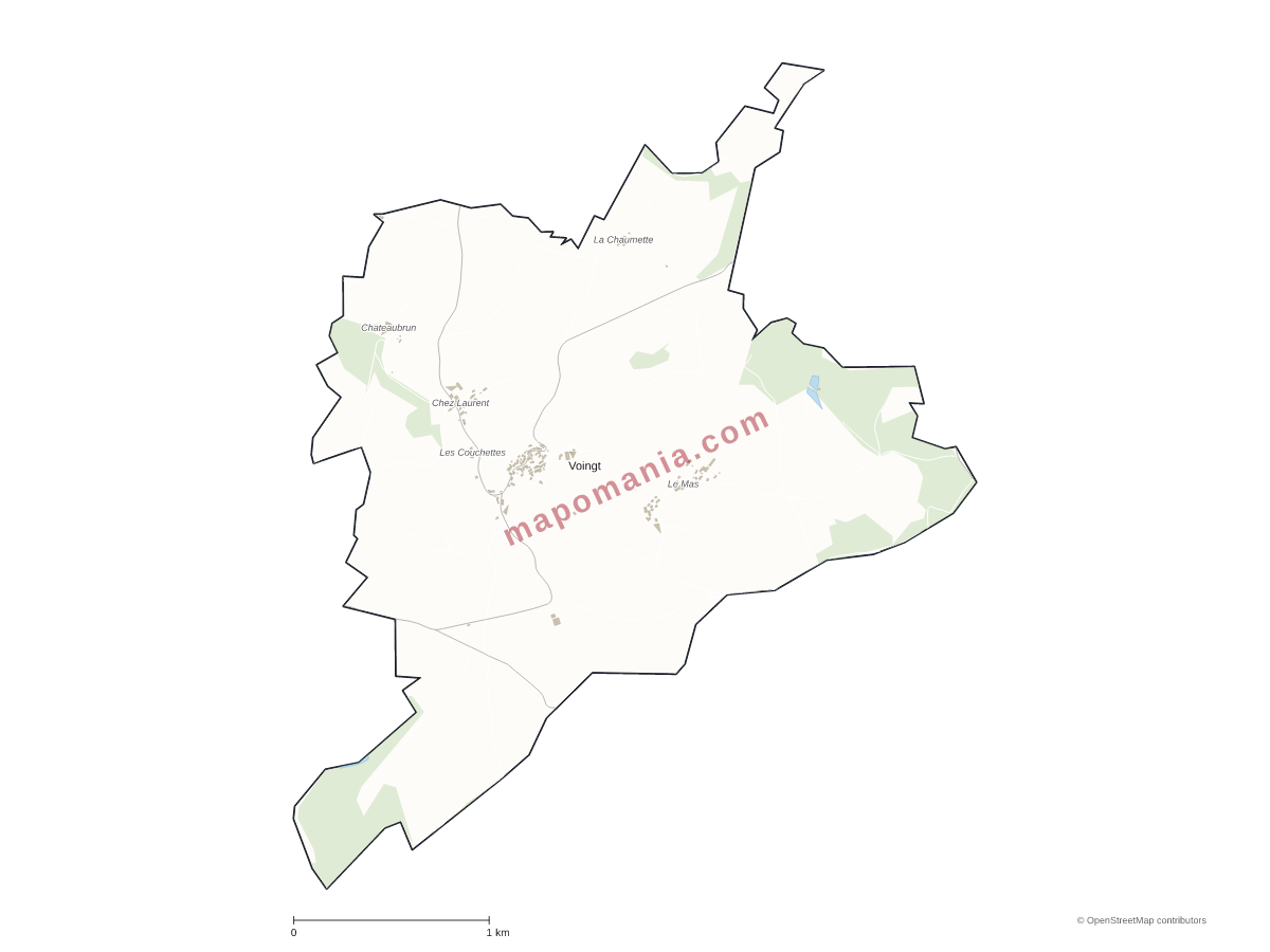 Carte de Voingt à personnaliser