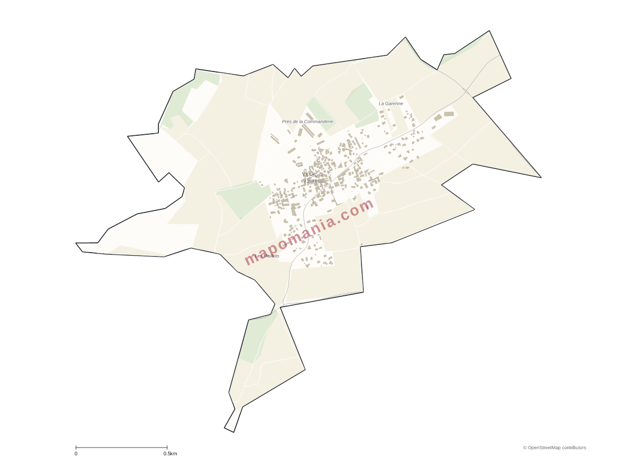 Carte de Yssac-la-Tourette à personnaliser