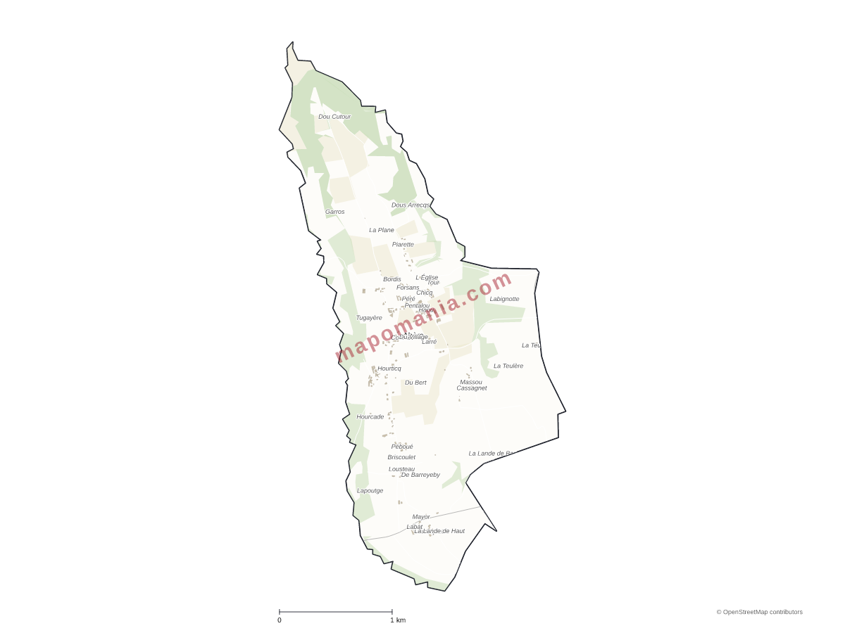 Carte de Abère à personnaliser
