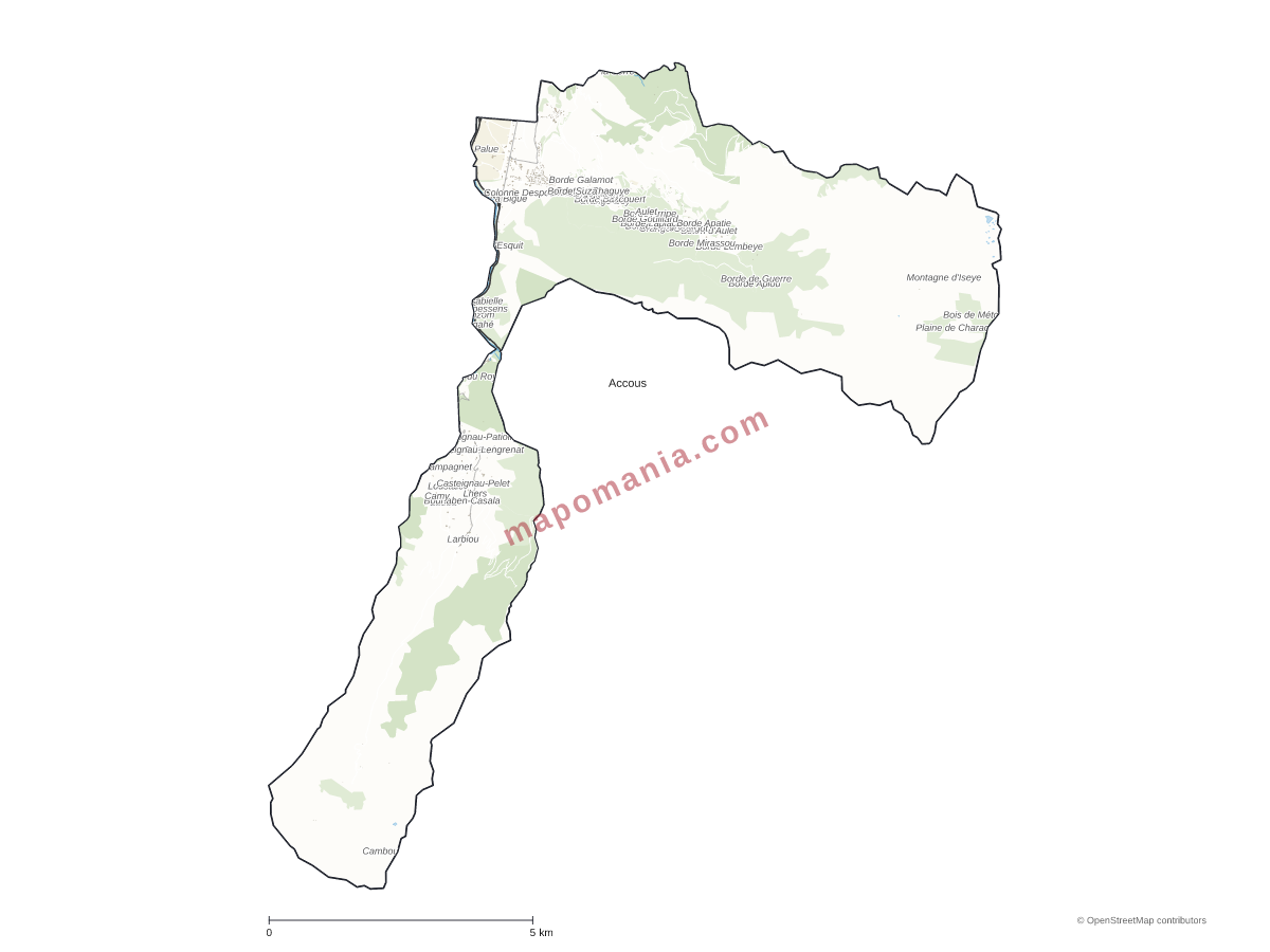 Carte de Accous à personnaliser