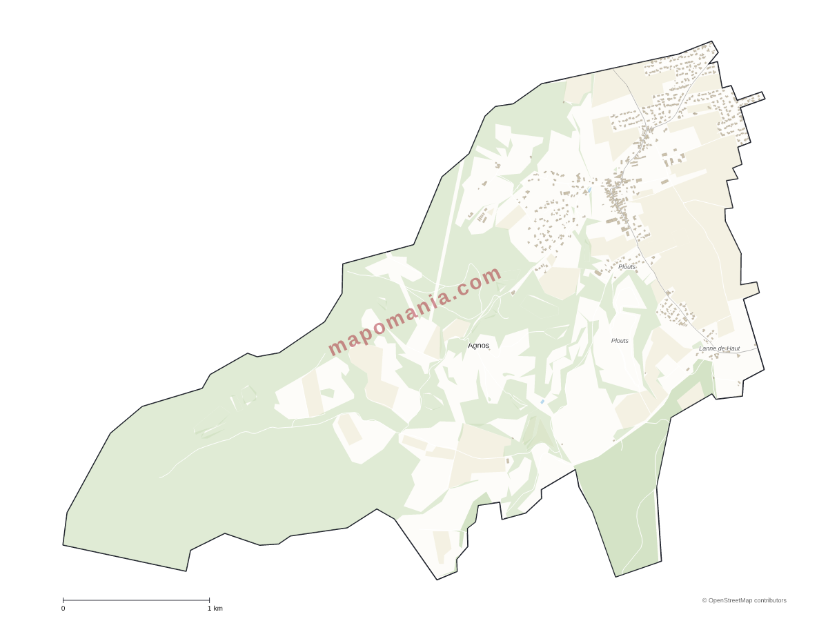 Carte de Agnos à personnaliser
