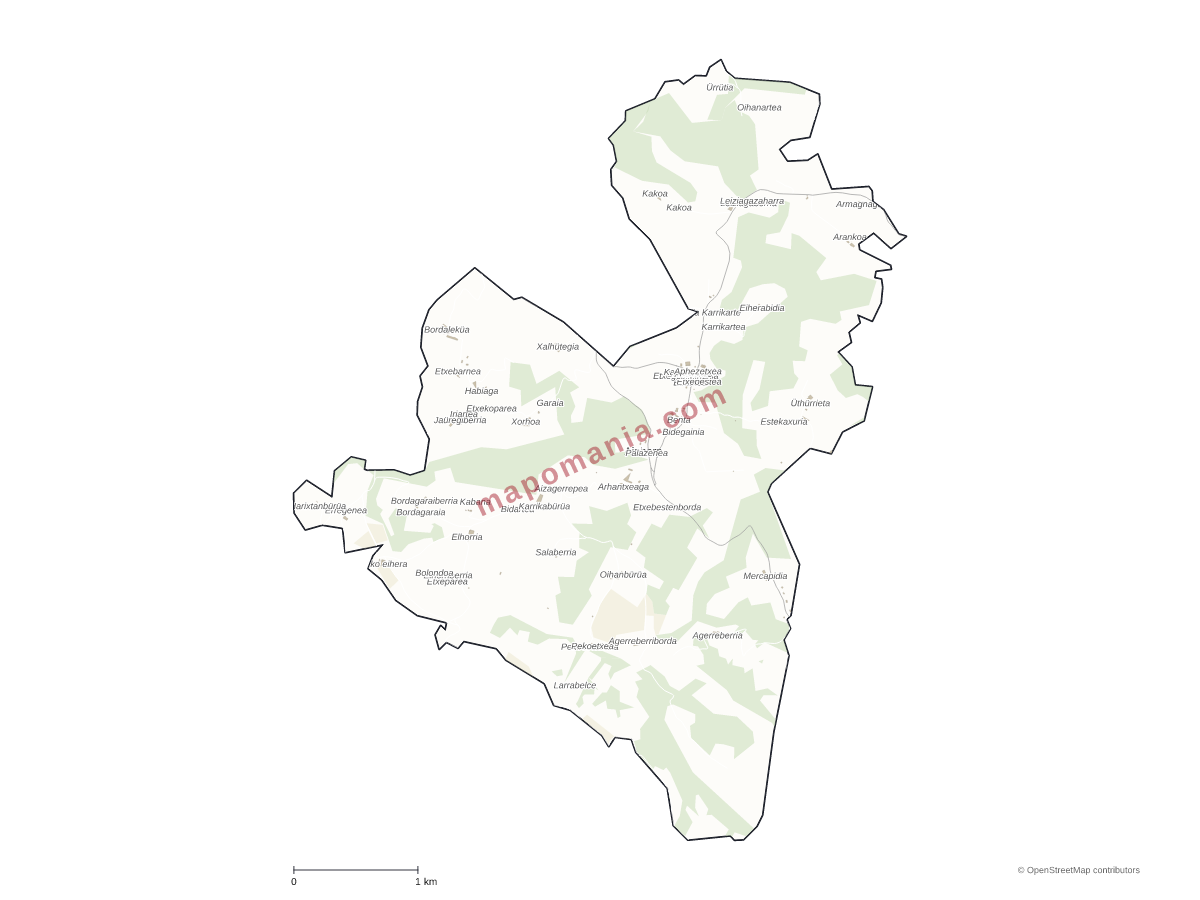 Carte de Ainharp à personnaliser