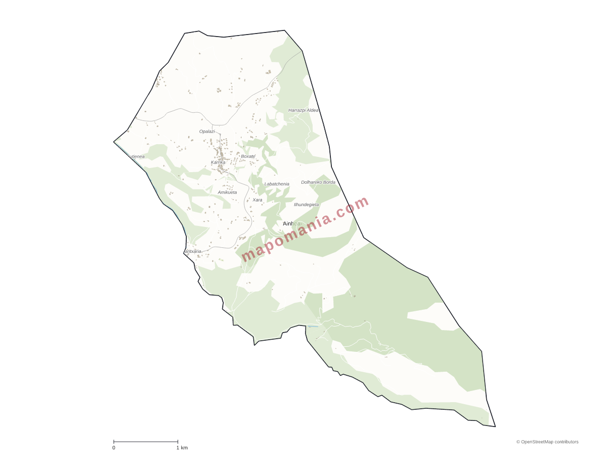Carte de Ainhoa à personnaliser
