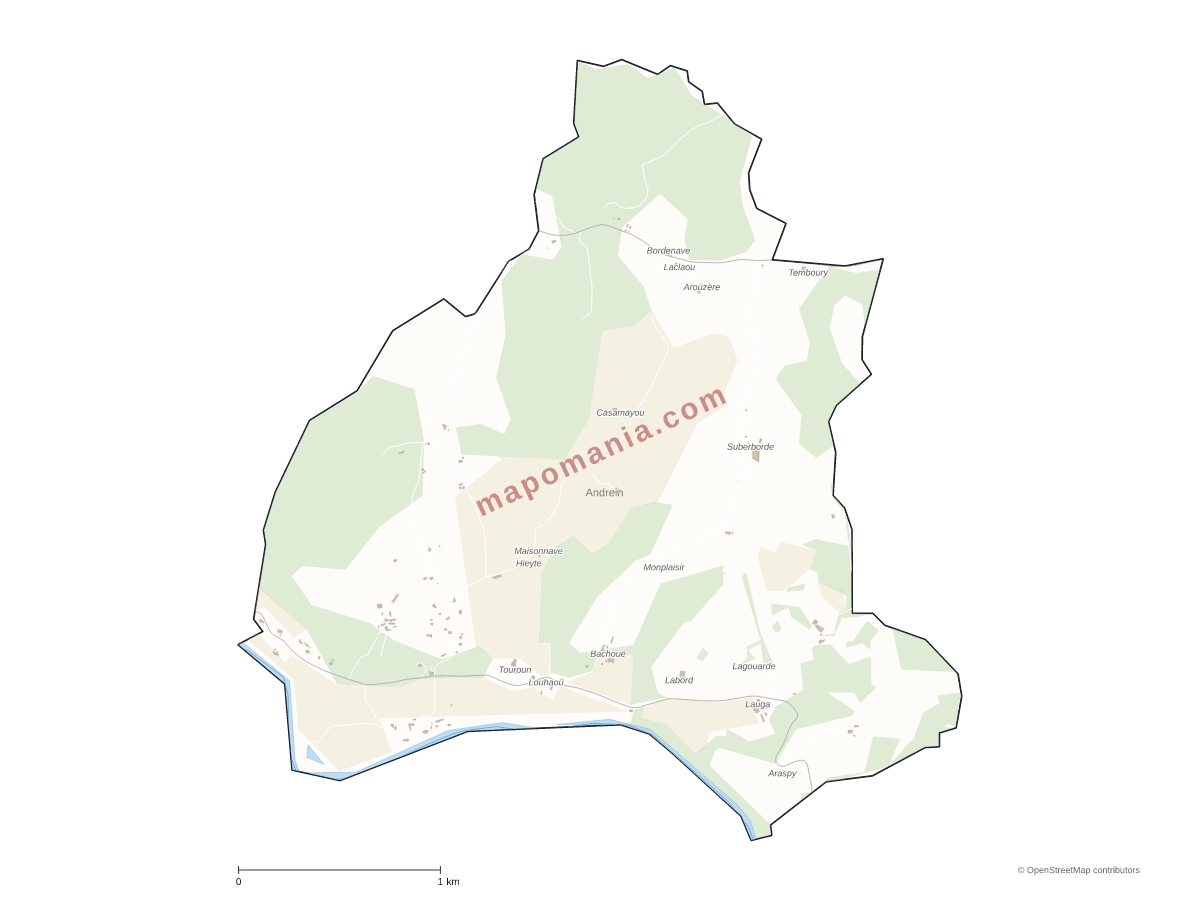 Carte de Andrein à personnaliser