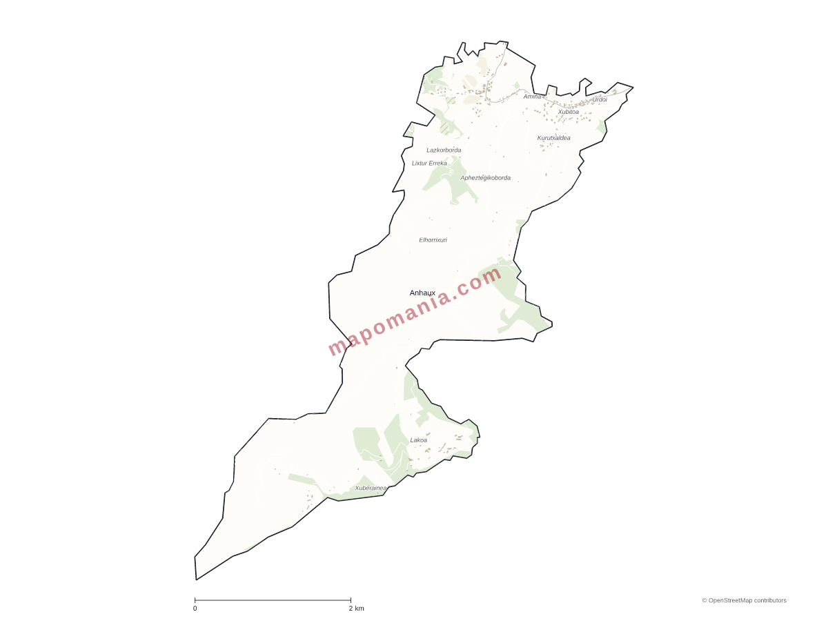Carte de Anhaux à personnaliser