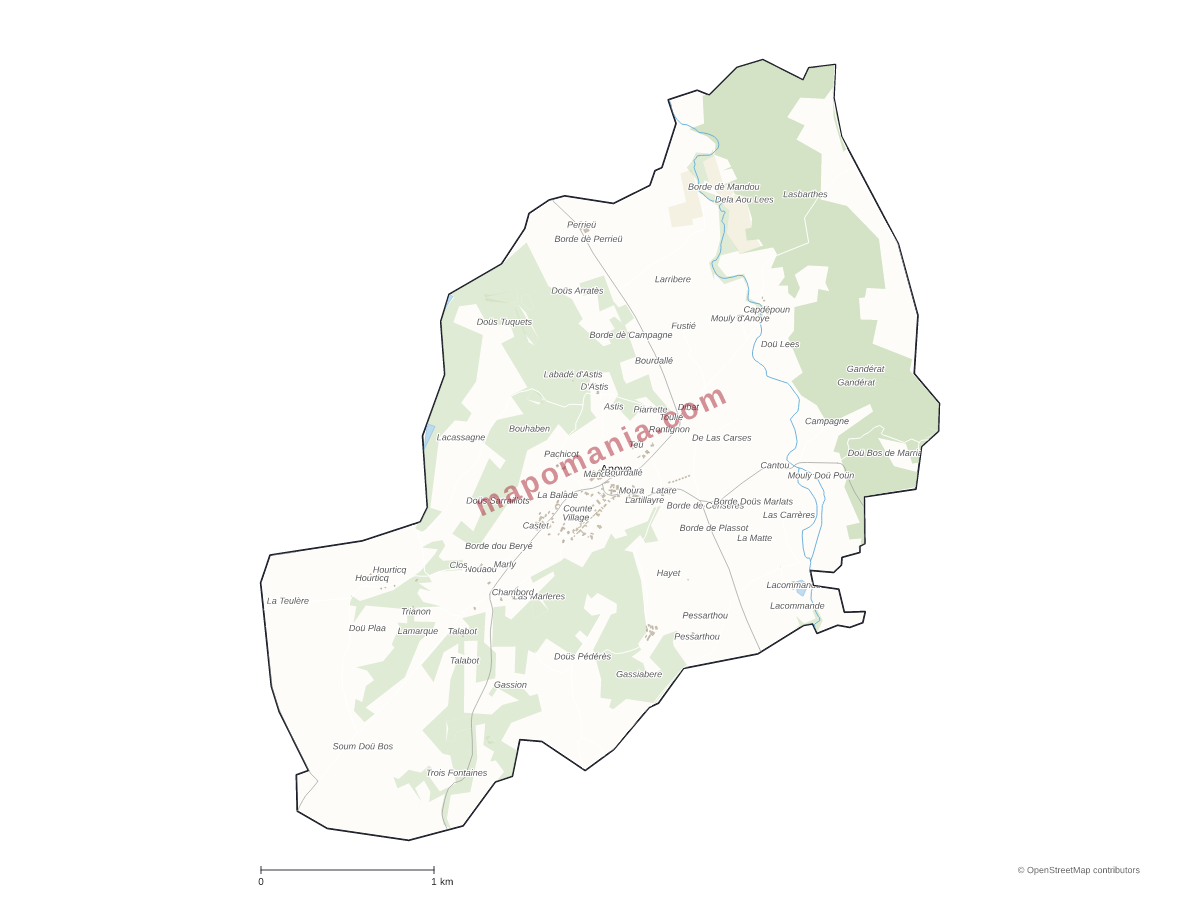 Carte de Anoye à personnaliser