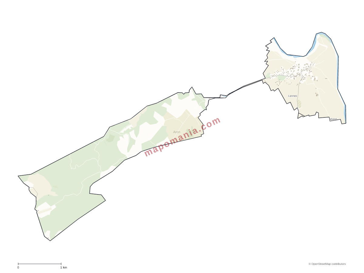 Carte de Aren à personnaliser