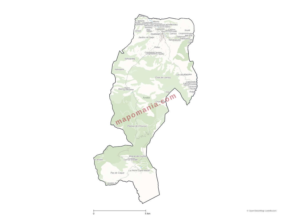 Carte de Arette à personnaliser