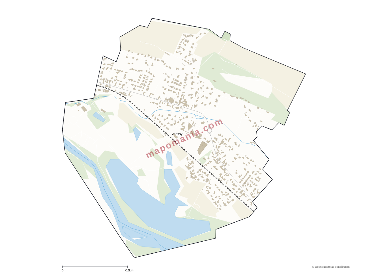 Carte de Aressy à personnaliser