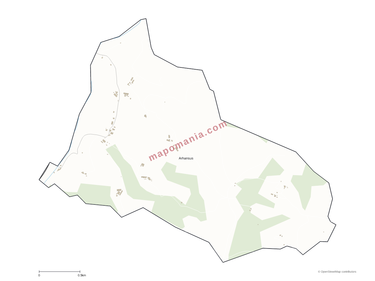 Carte de Arhansus à personnaliser