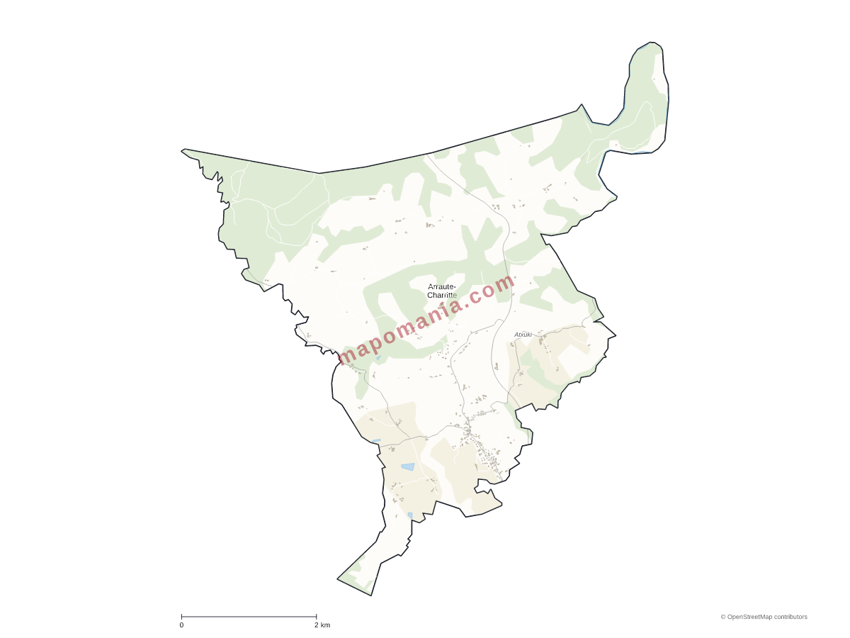 Carte de Arraute-Charritte à personnaliser