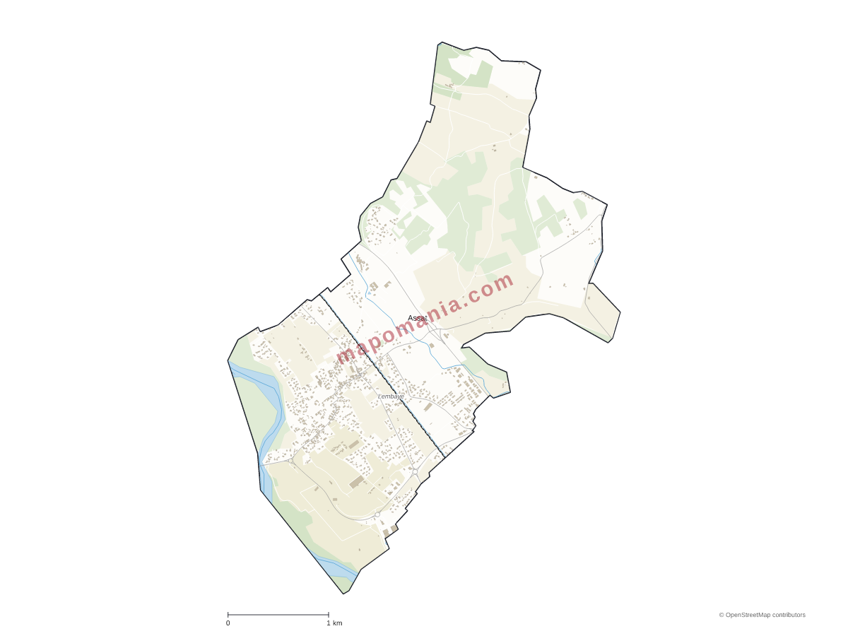 Carte de Assat à personnaliser