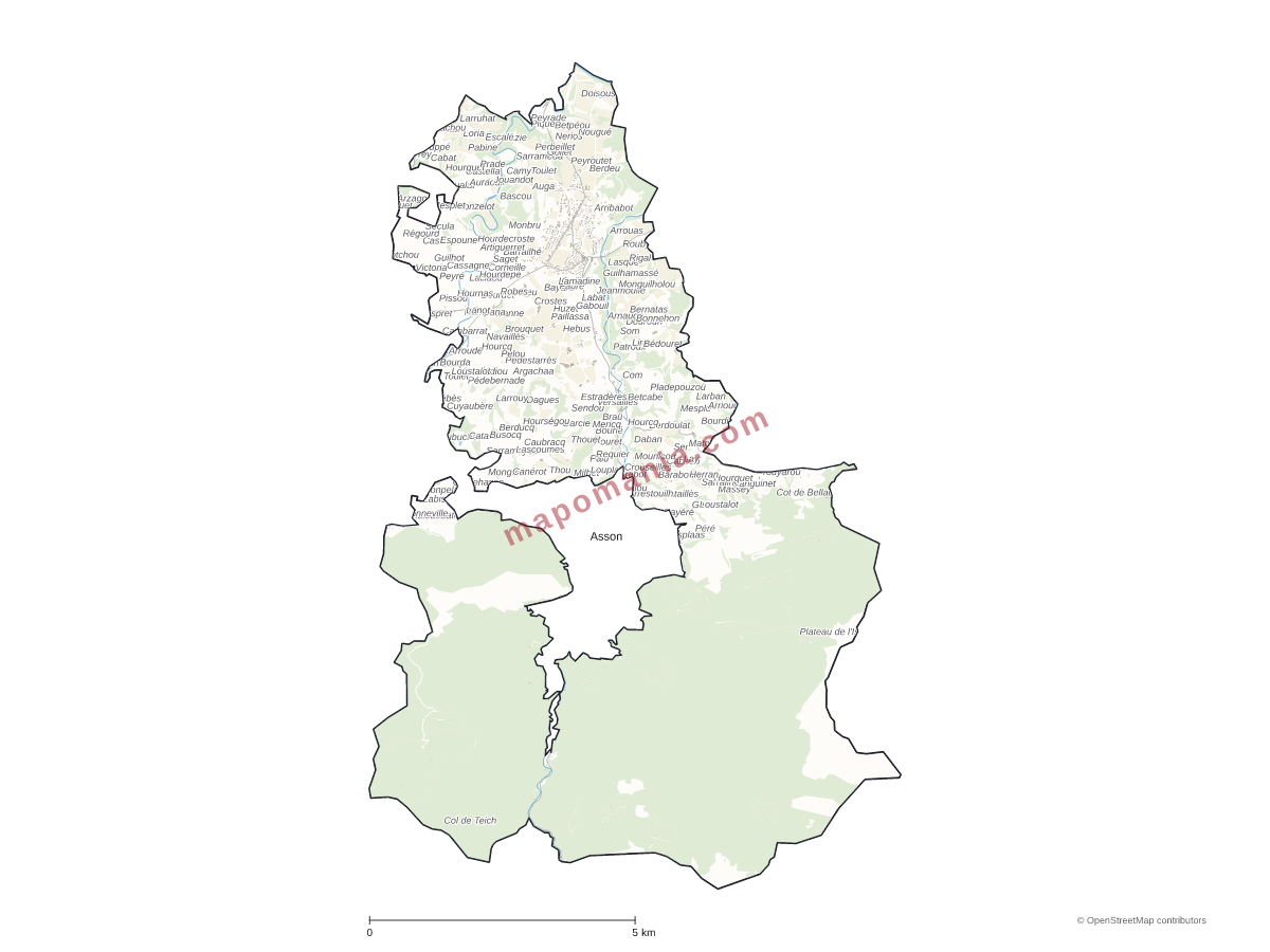 Carte de Asson à personnaliser