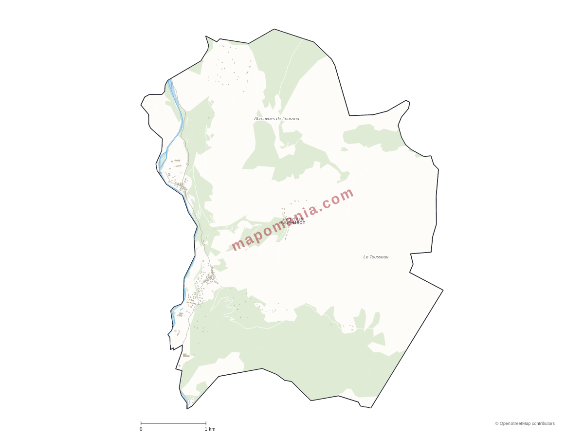Carte de Aste-Béon à personnaliser