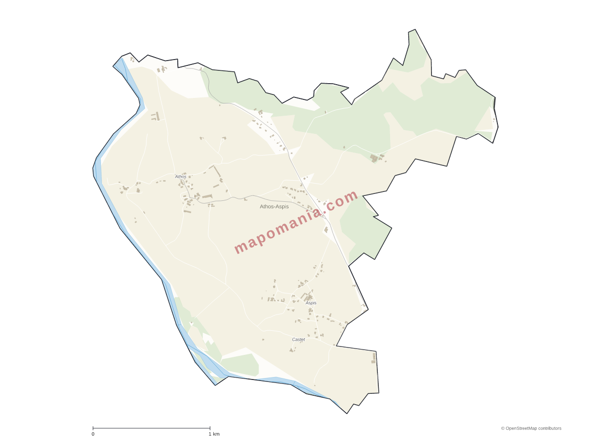 Carte de Athos-Aspis à personnaliser