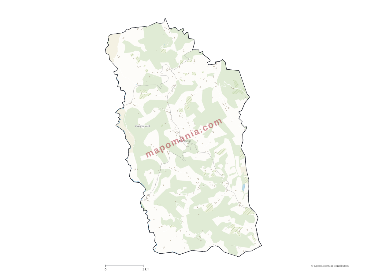 Carte de Aubertin à personnaliser