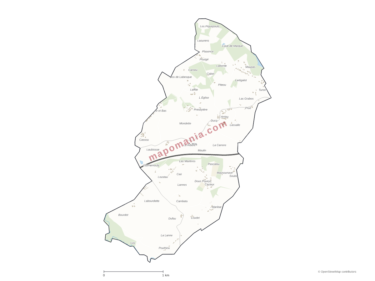 Carte de Aubin à personnaliser