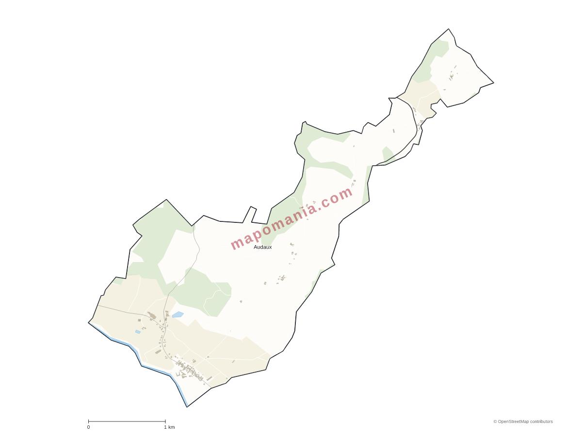 Carte de Audaux à personnaliser