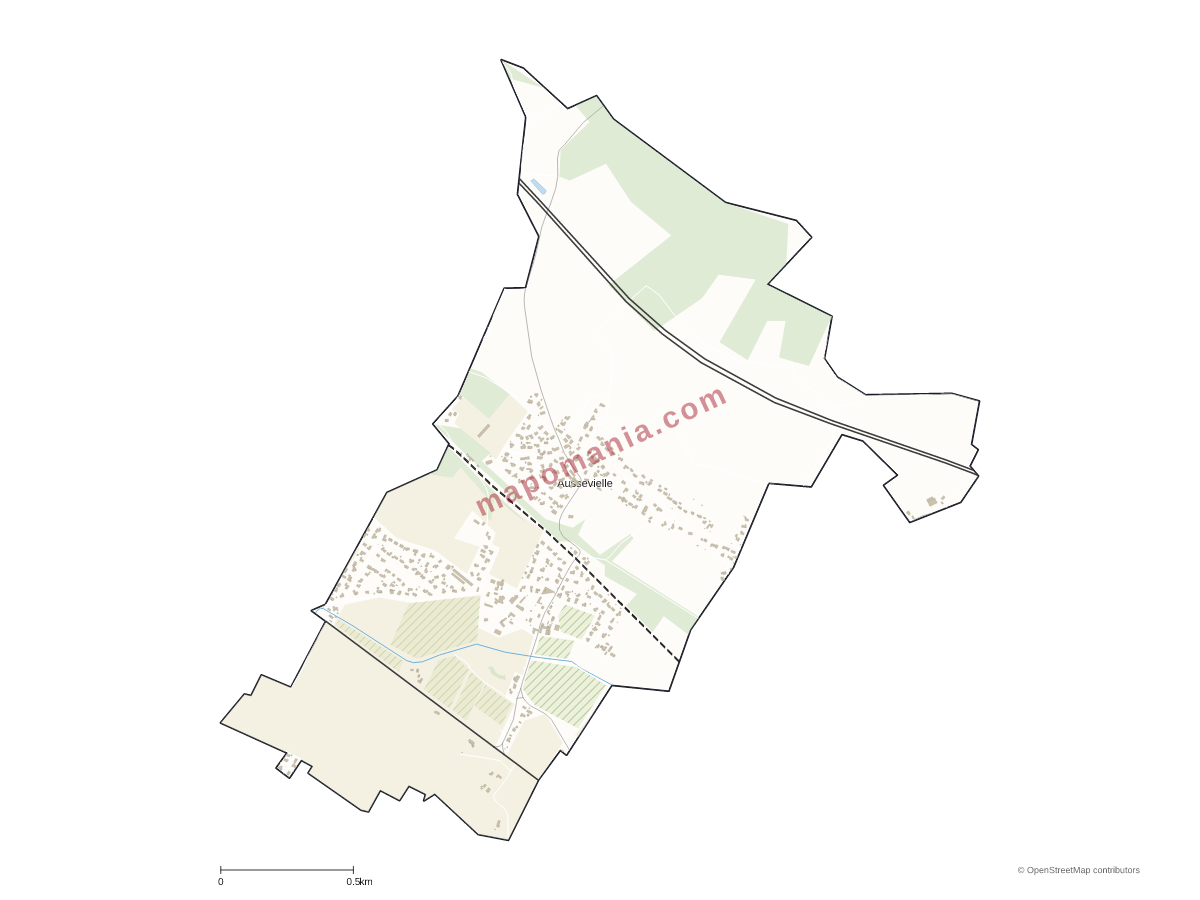 Carte de Aussevielle à personnaliser