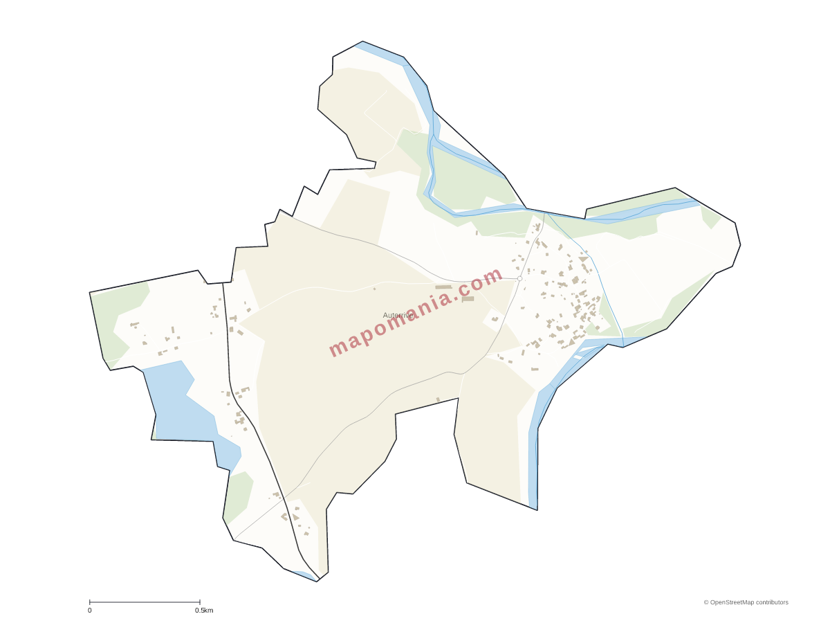 Carte de Auterrive à personnaliser