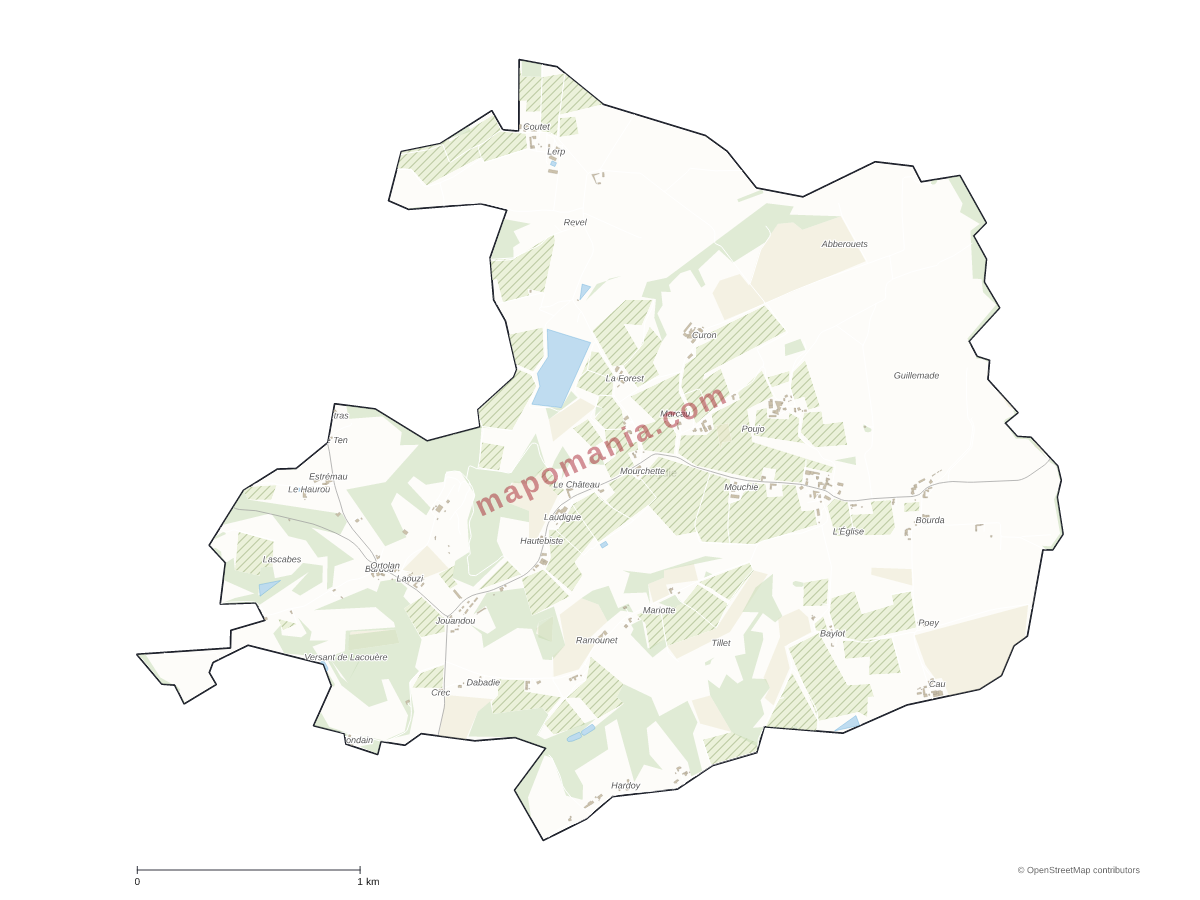 Carte de Aydie à personnaliser