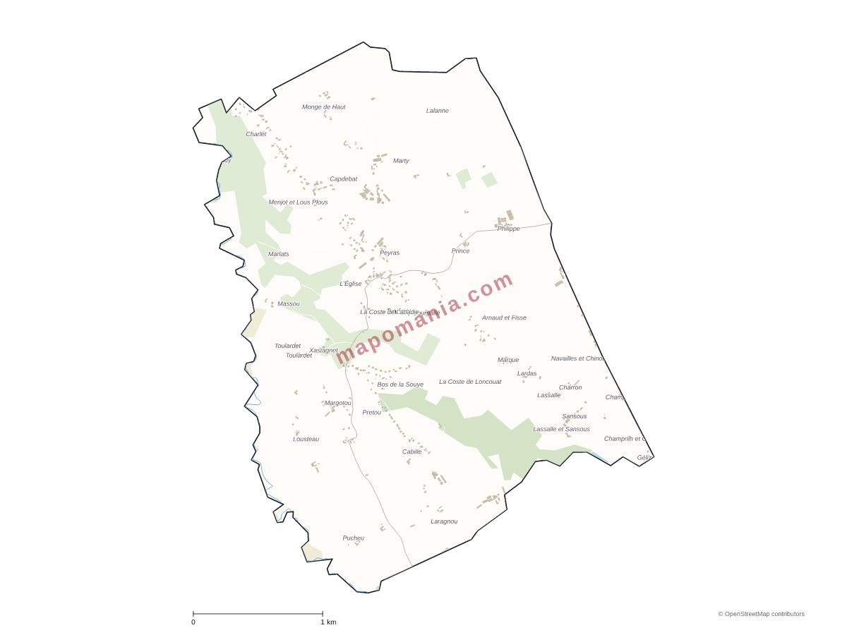 Carte de Barinque à personnaliser