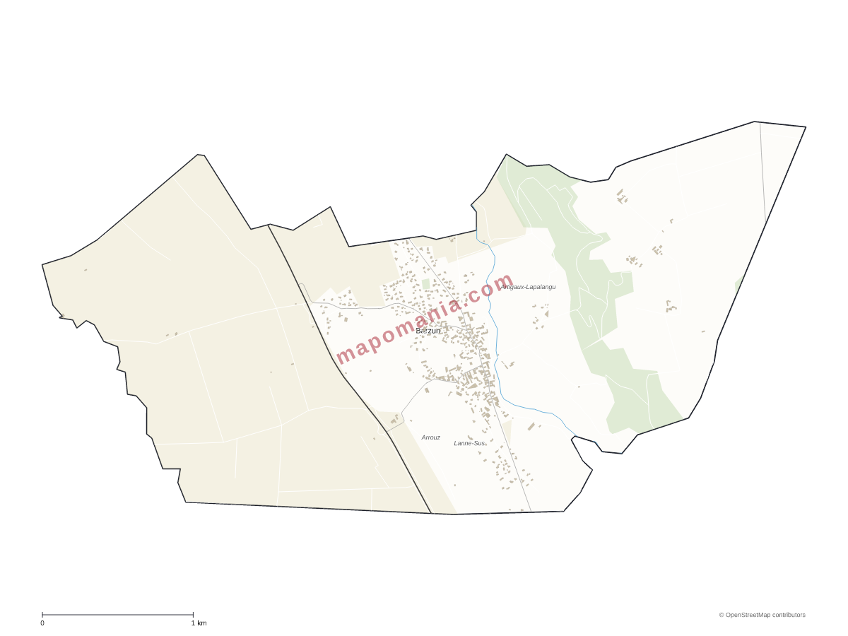 Carte de Barzun à personnaliser
