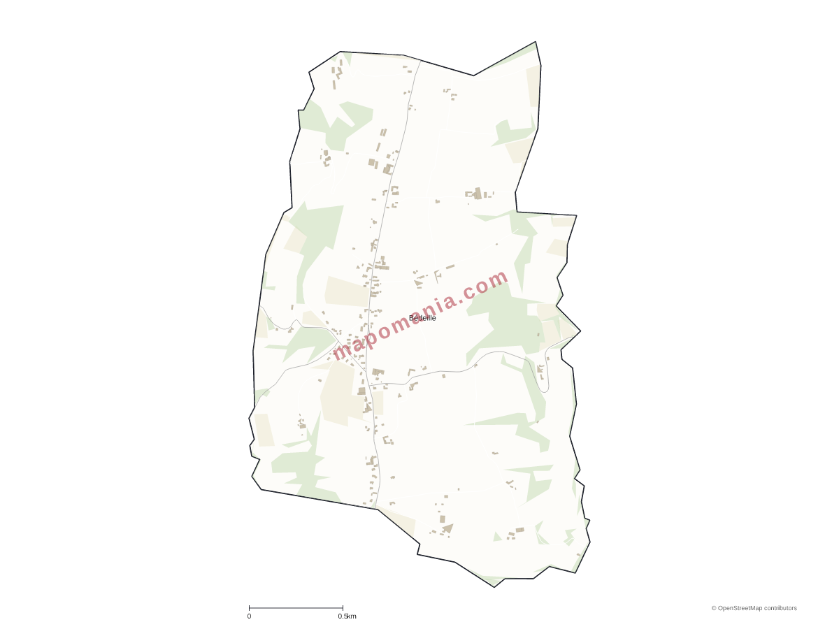 Carte de Bédeille à personnaliser