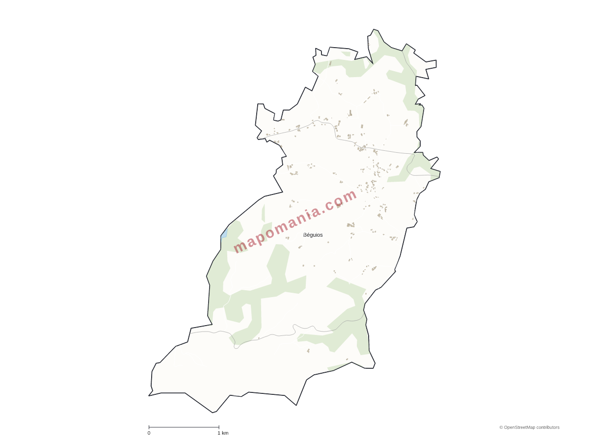 Carte de Béguios à personnaliser