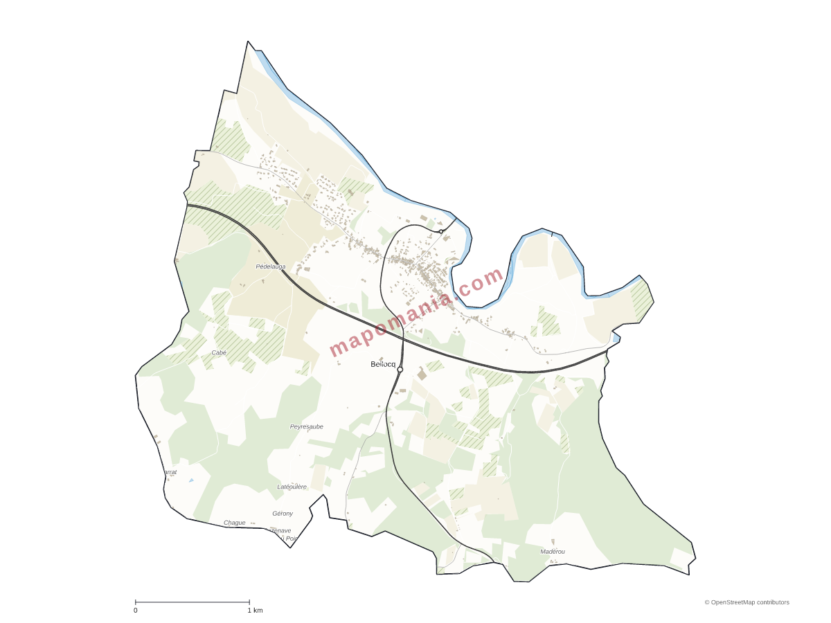 Carte de Bellocq à personnaliser