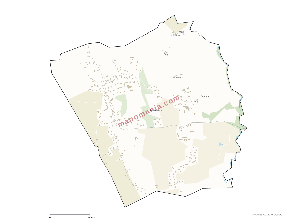 Carte de Bernadets à personnaliser