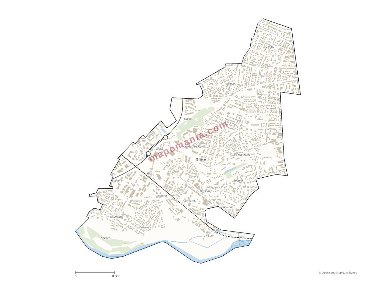 Carte de Billère à personnaliser