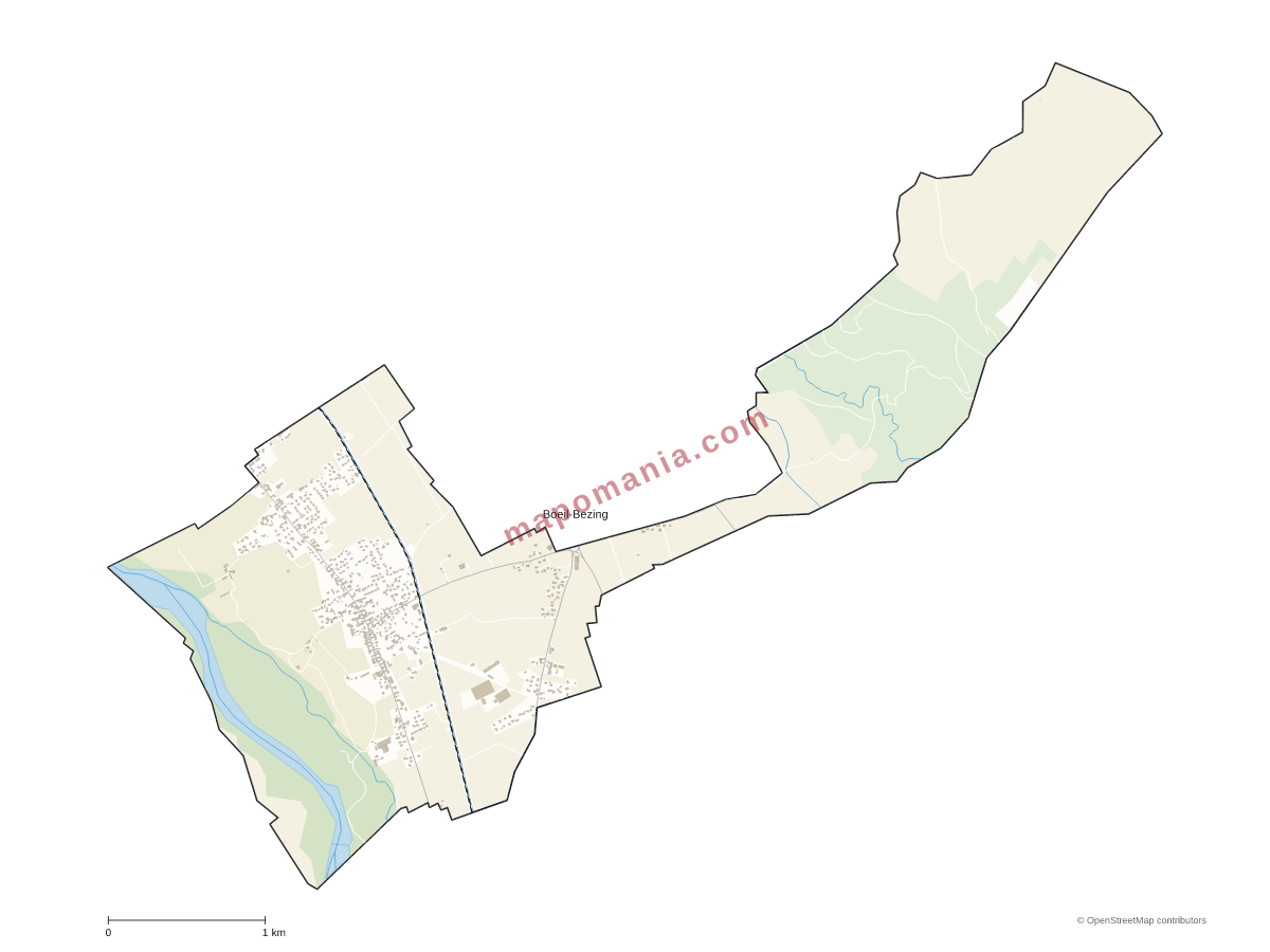 Carte de Boeil-Bezing à personnaliser