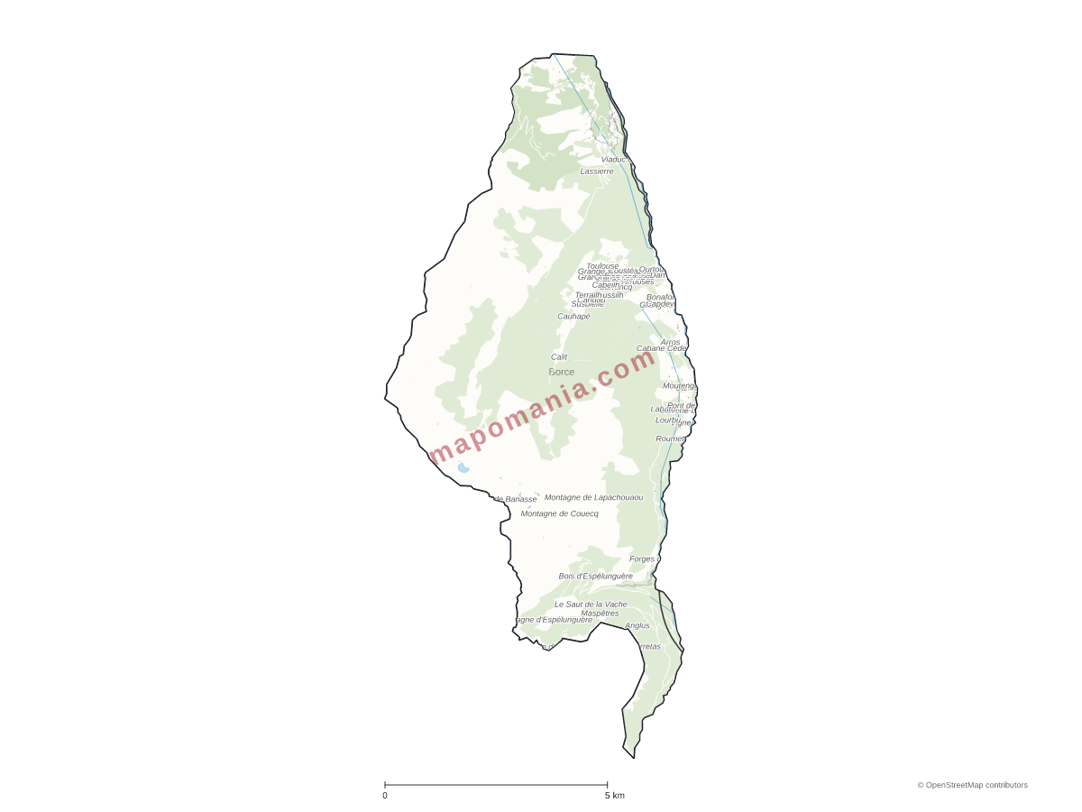 Carte de Borce à personnaliser