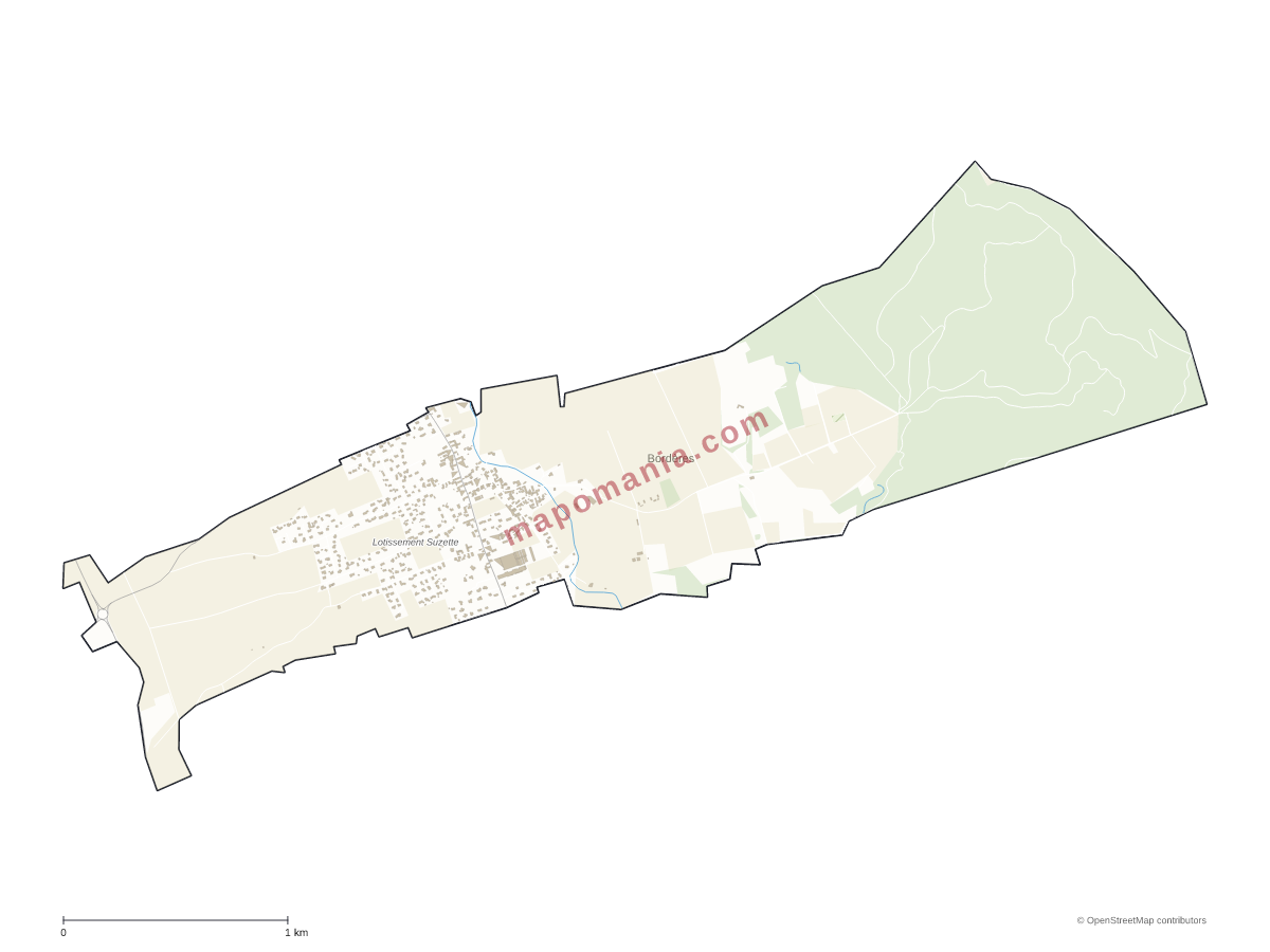 Carte de Bordères à personnaliser