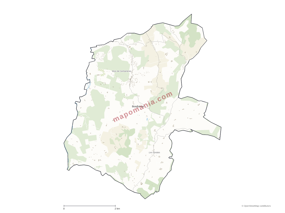 Carte de Bosdarros à personnaliser