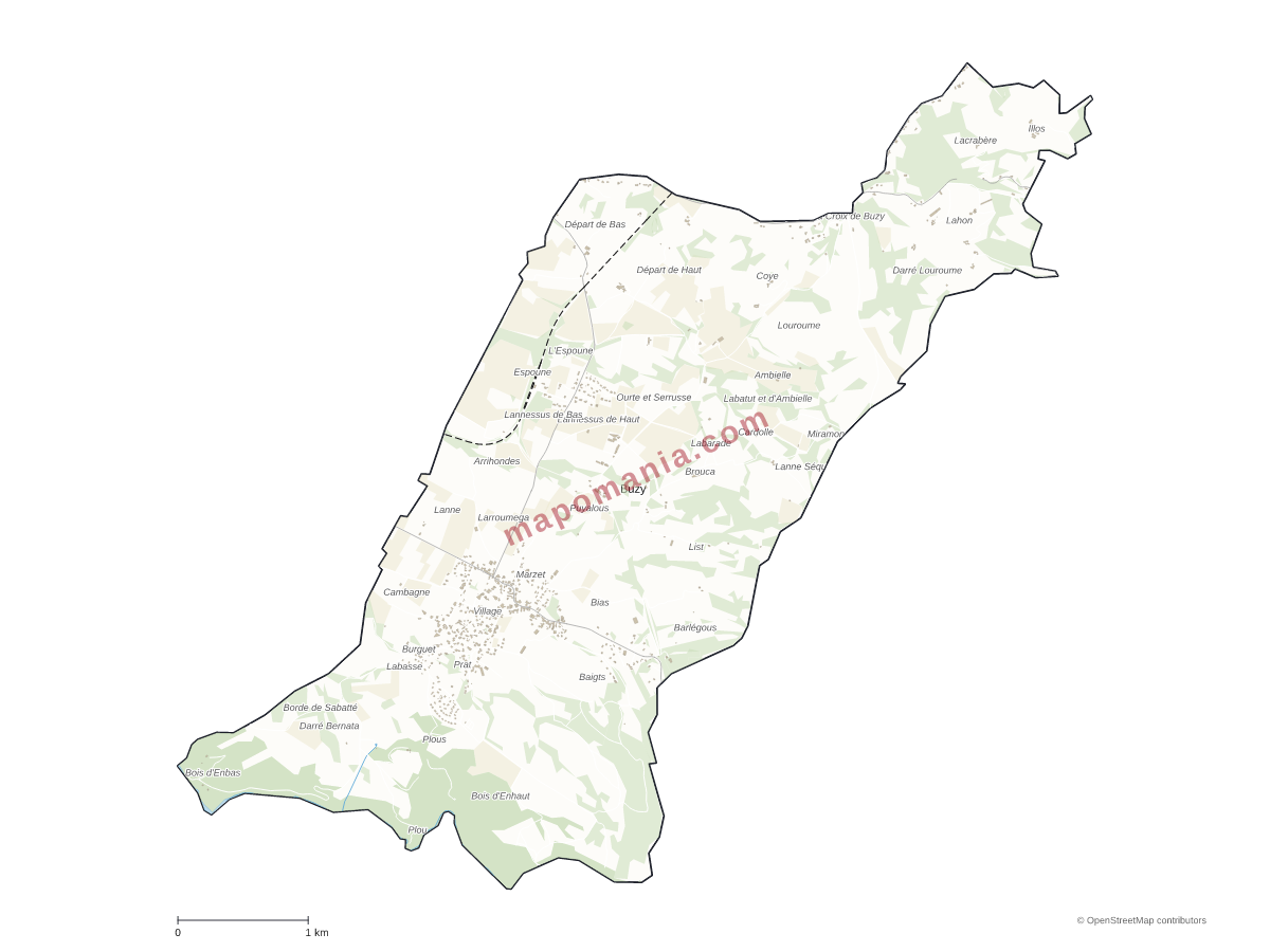 Carte de Buzy à personnaliser