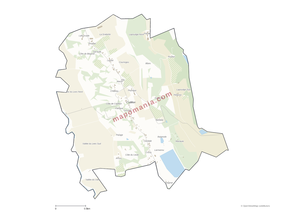 Carte de Cadillon à personnaliser