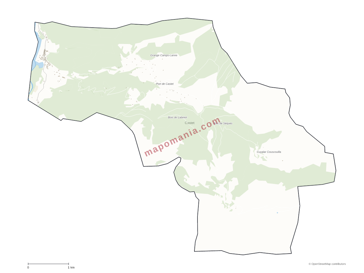 Carte de Castet à personnaliser