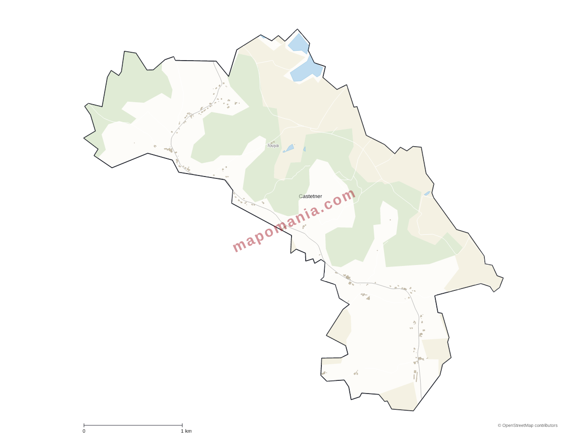 Carte de Castetner à personnaliser
