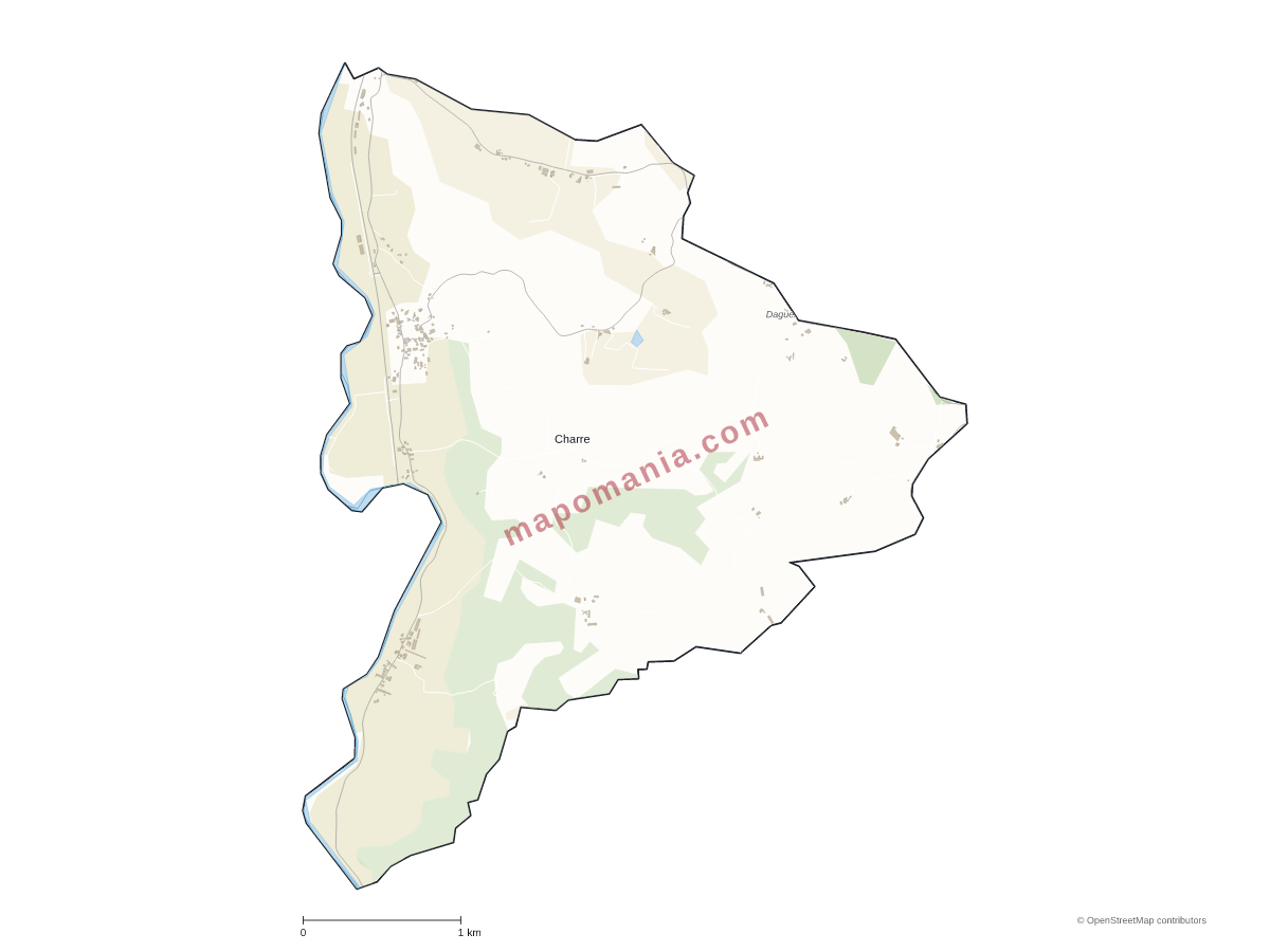 Carte de Charre à personnaliser