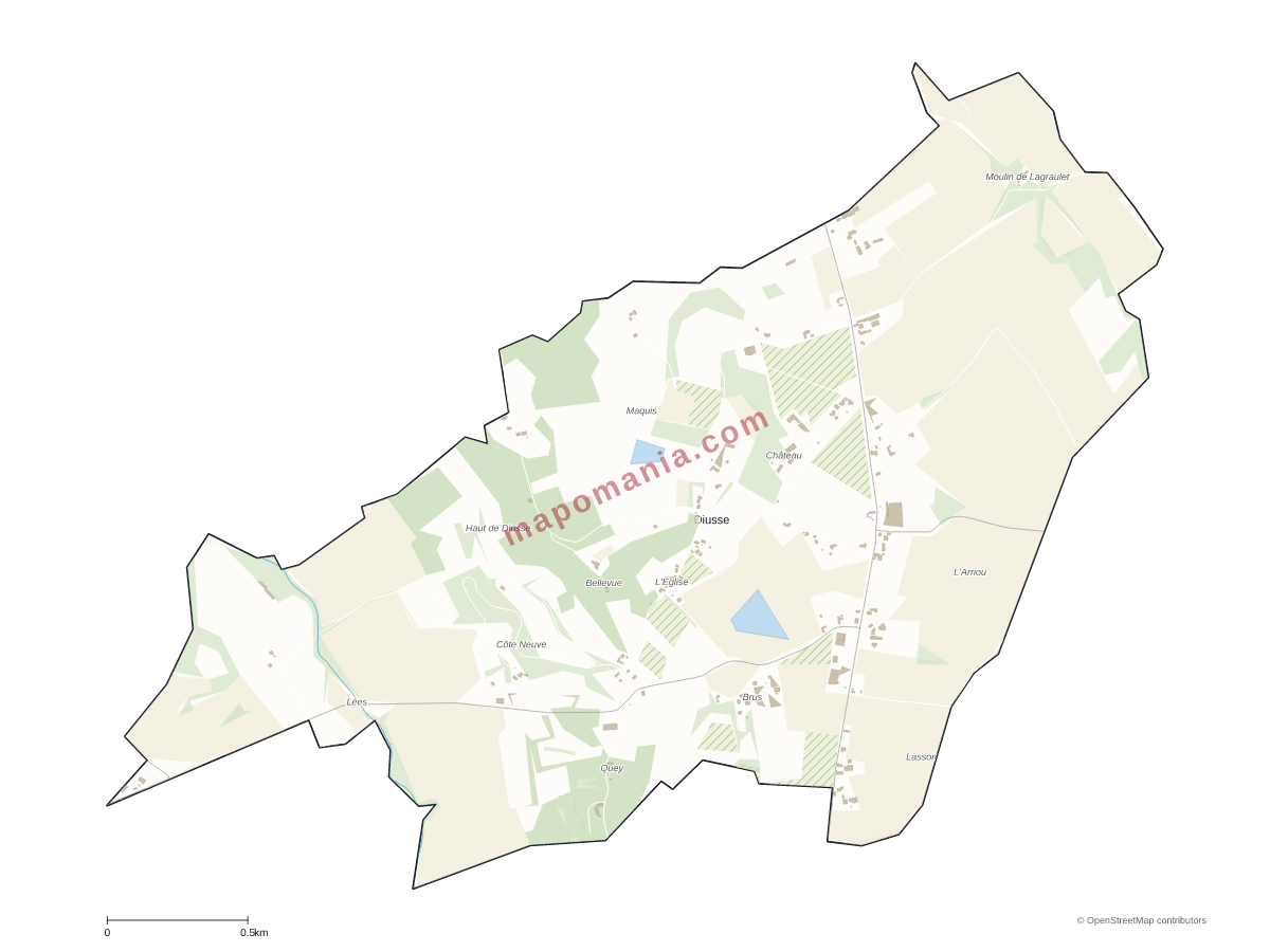 Carte de Diusse à personnaliser