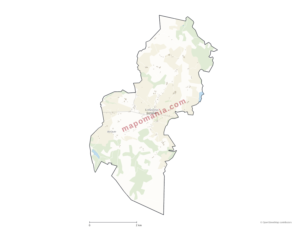 Carte de Domezain-Berraute à personnaliser