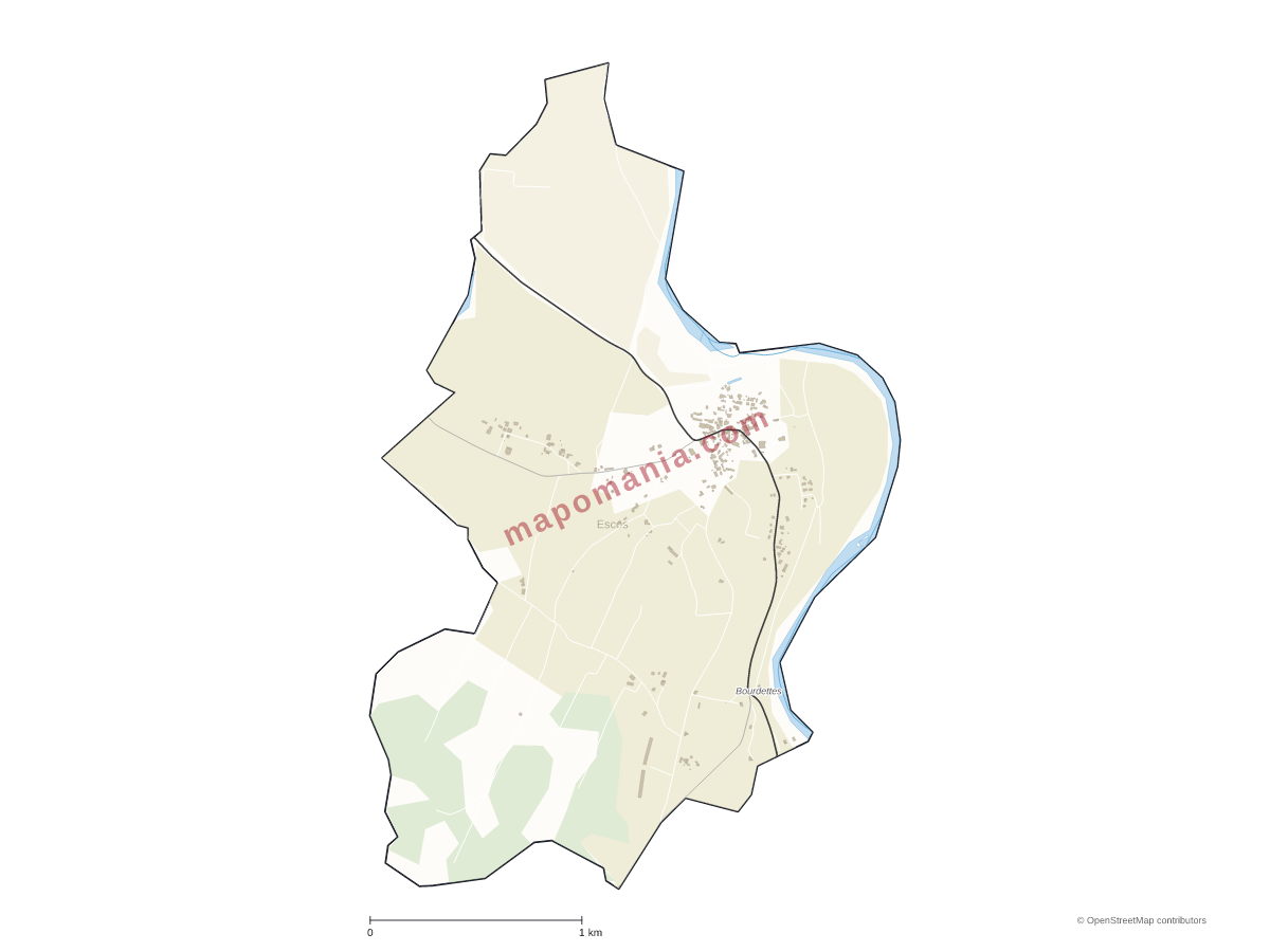 Carte de Escos à personnaliser