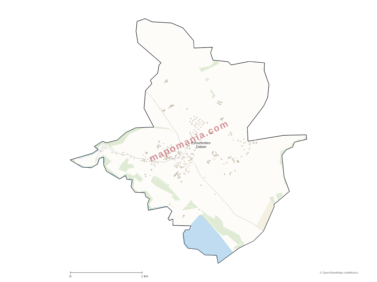 Carte de Eslourenties-Daban à personnaliser