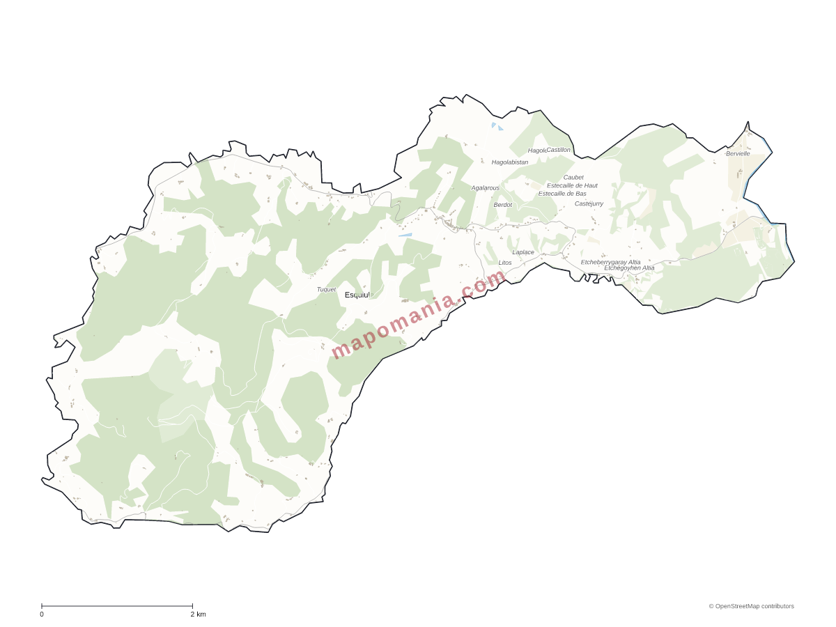 Carte de Esquiule à personnaliser